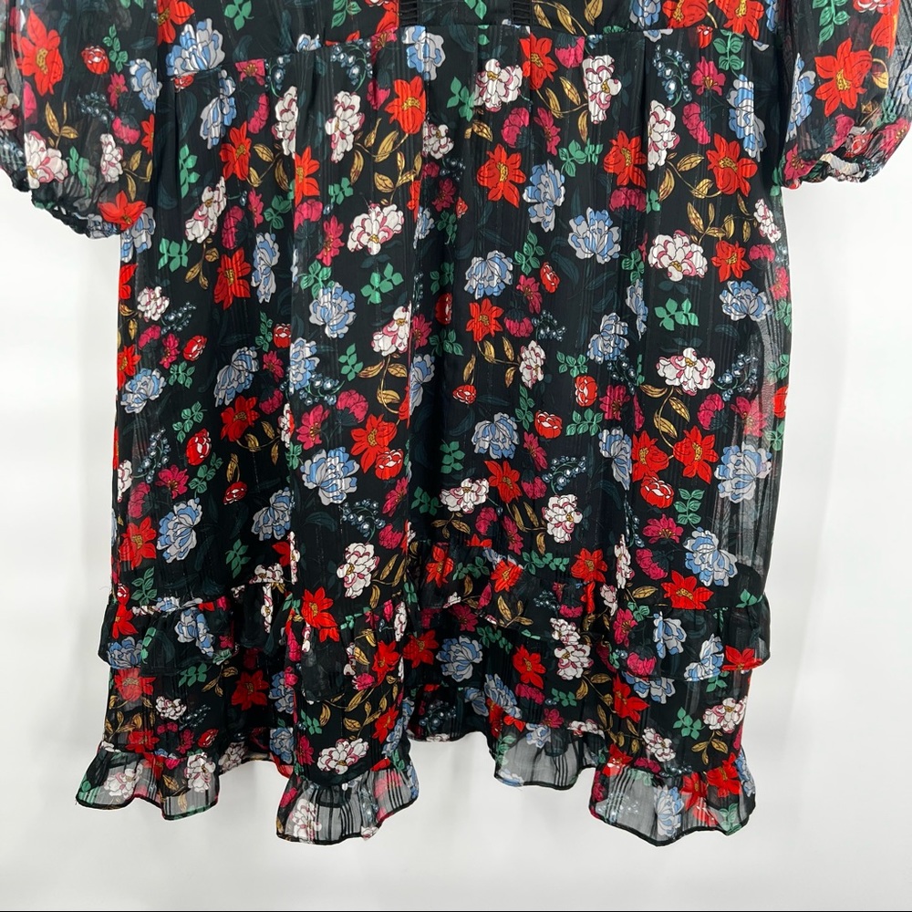 🎉HP🎉 Nanette Lepore Black Floral Dress - size 14 - Picture 10 of 10